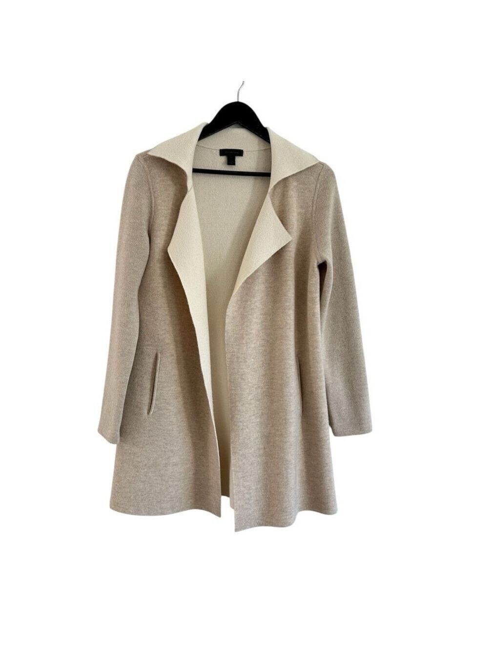 Saks Fifth Avenue Beige Cream Open Cardigan Sweater Small